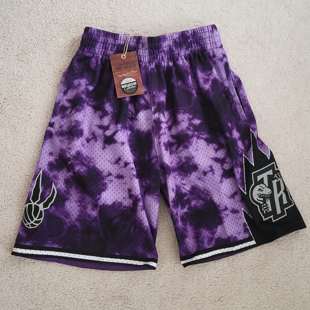 Mitchell & Ness Toronto Raptors Galaxy Swingman Shorts.  Reflective Collection.